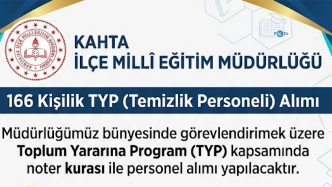 Kahta’da 166 Kişilik TYP Başvuruları 27 Ağustos'ta Başlıyor