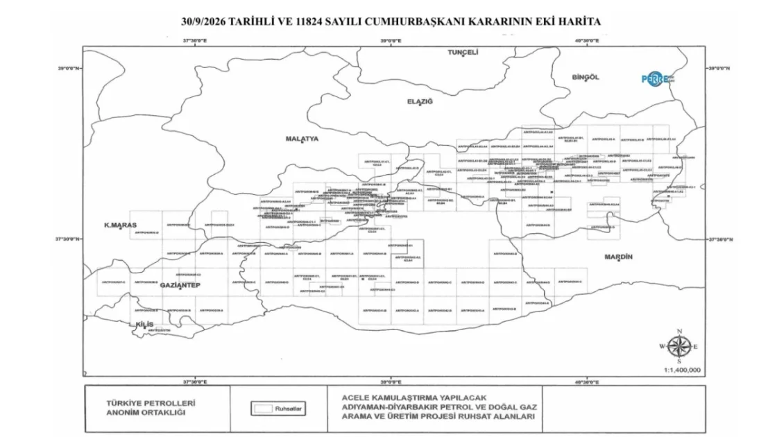 Adıyaman Petrol ve Doğal Gaz Projesine Acele Kamulaştırma