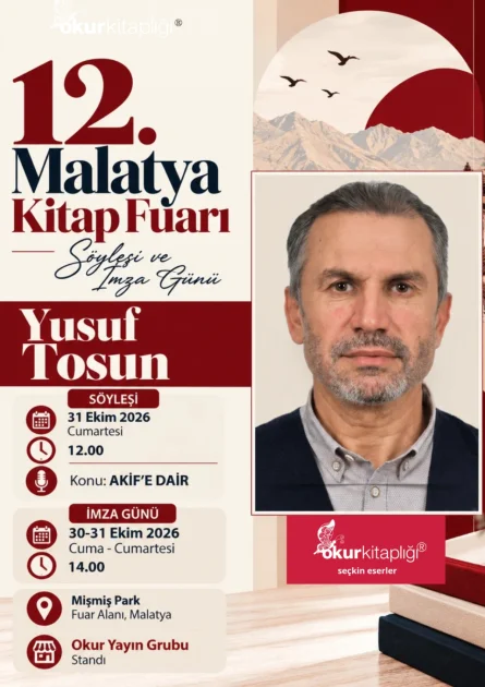 Adıyamanlı Yazar Yusuf Tosun, Malatya Kitap Fuarı'nda Okurlarıyla Buluşuyor