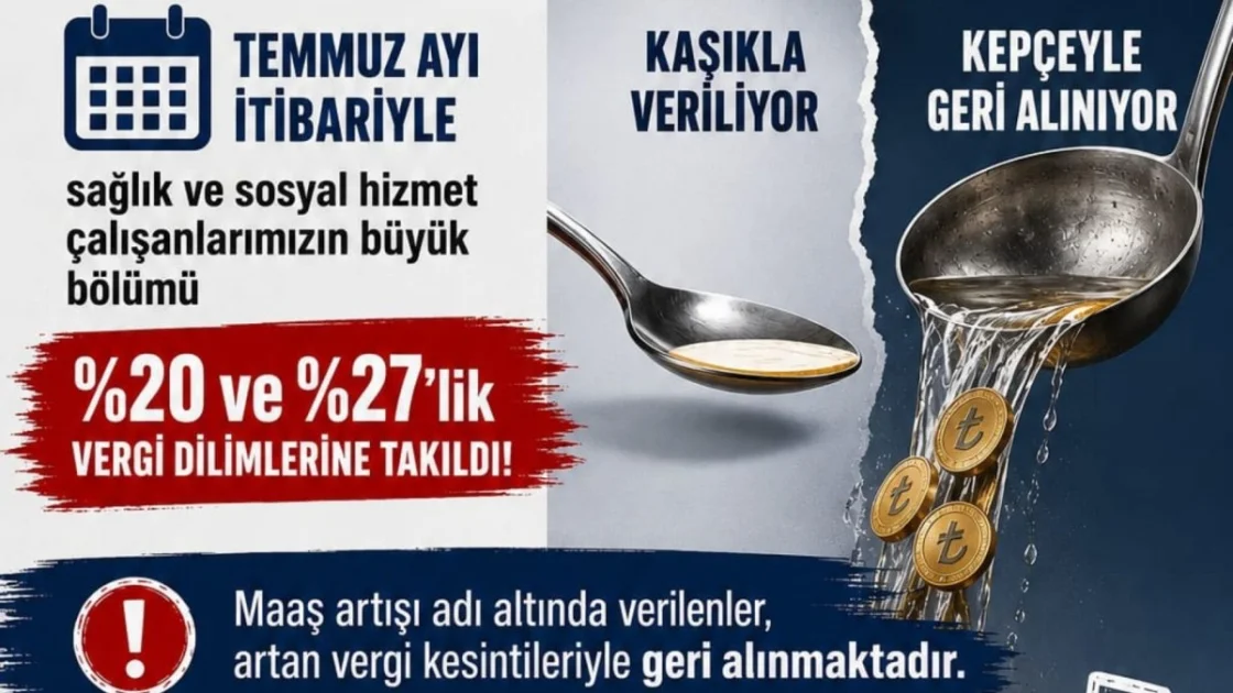 Türk Sağlık-Sen Adıyaman'dan Vergi Dilimi Tepkisi: "Kabul Edilemez"