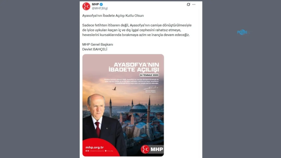 Bahçeli'den Ayasofya Mesajı: Hevesleri Kursaklarında Kalacak